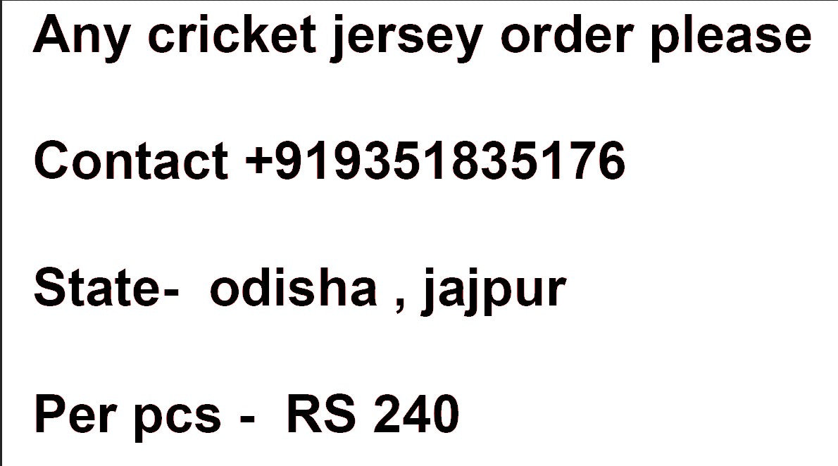 Cricket Jersey #C001
