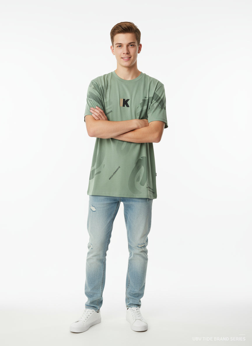 Round neck casual T shirt #R0003